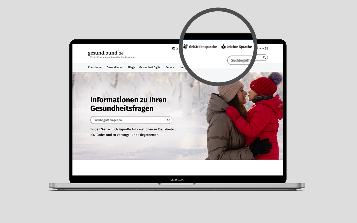 Barrierefreiheit auf gesundbund.de
